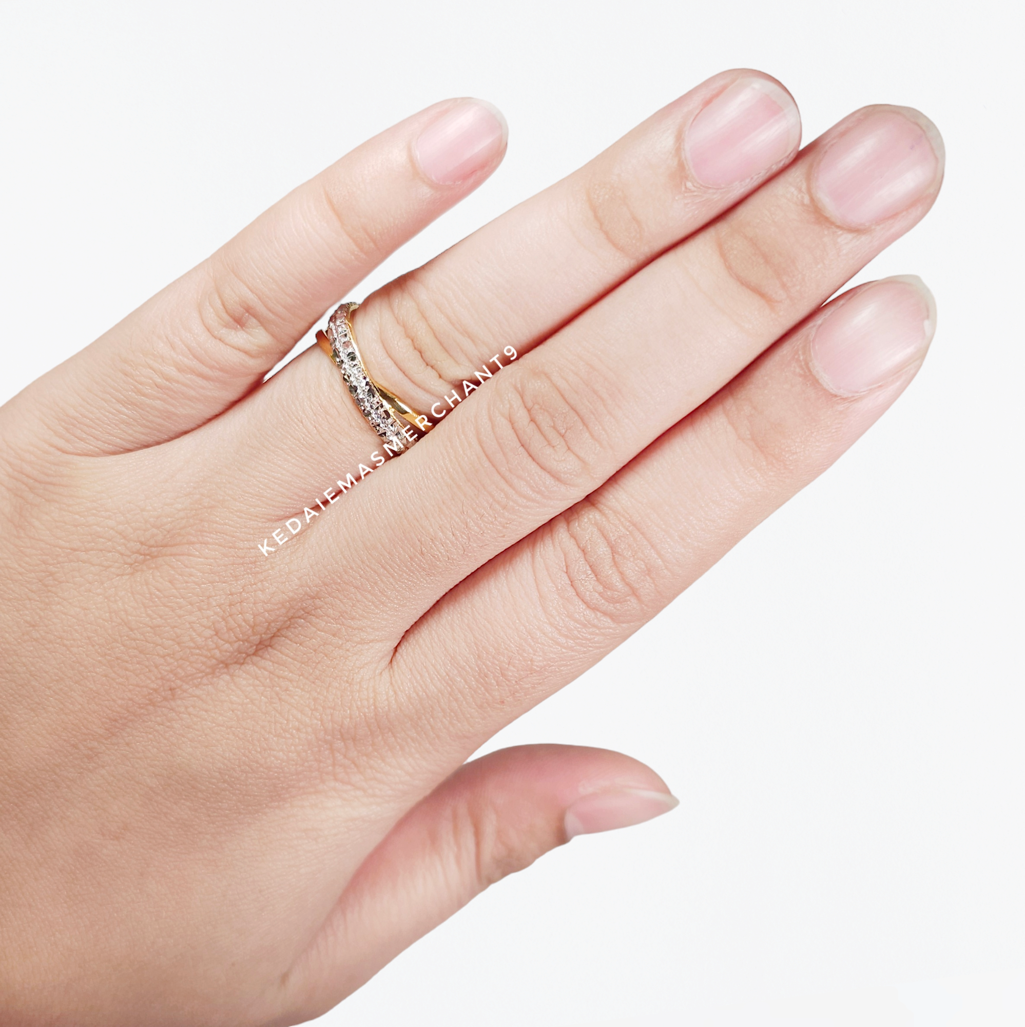 Merchant9 Cincin Emas Silang Chrome