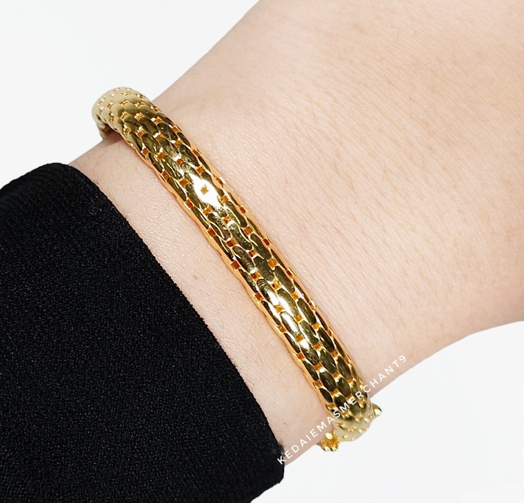 Merchant9 Gelang Oval Snake Skin Plain L:0.6CM