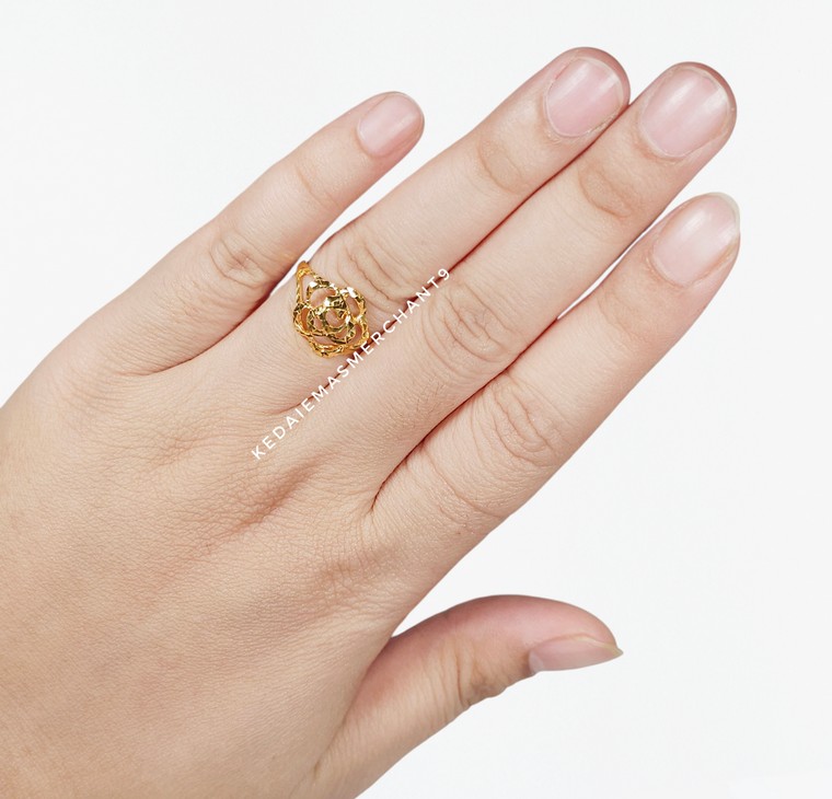 Merchant9 Cincin Emas Bunga Rose Fullgold
