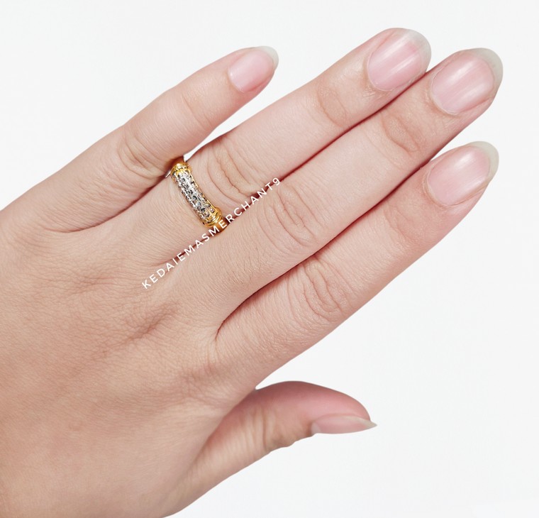 Merchant9 Cincin Emas Lintah Diamond Cut