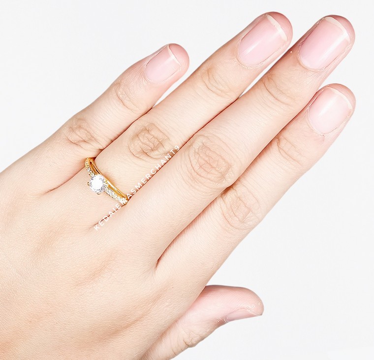 Merchant9 Cincin Emas Permata 916- M6009 solitaire