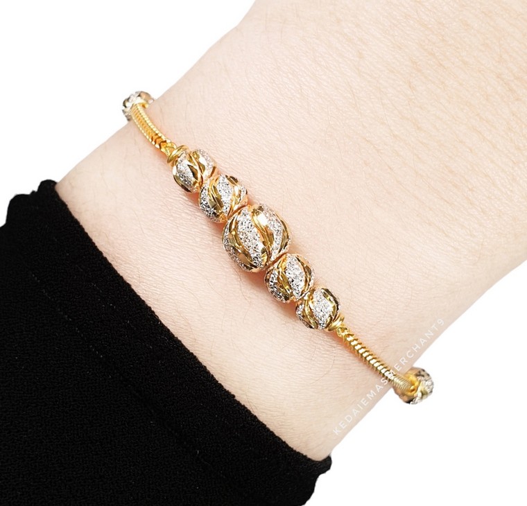 Merchant9 Rantai Tangan Choker Mesin Box Candy Marble Chrome L:0.6CM
