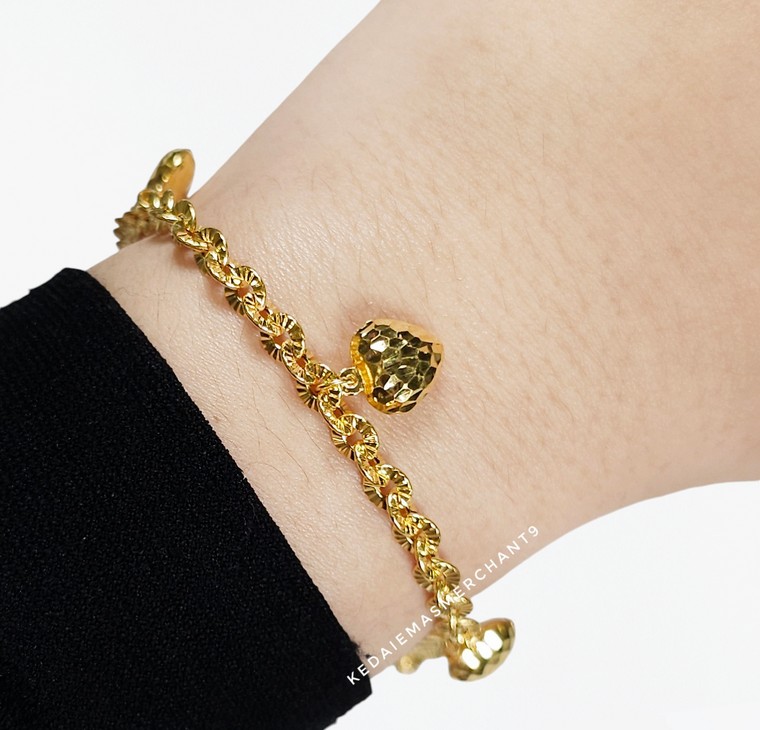 Merchant9 Rantai Tangan Polo Gantung Love L:0.45CM