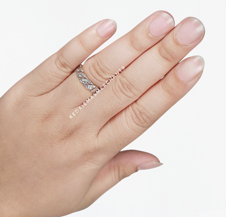 Merchant9 Cincin Emas Gajah Diamond Cut L:0.5CM