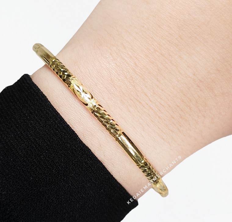 Merchant9 Gelang Minggu Bamboo Pahat Pasir L:0.4CM