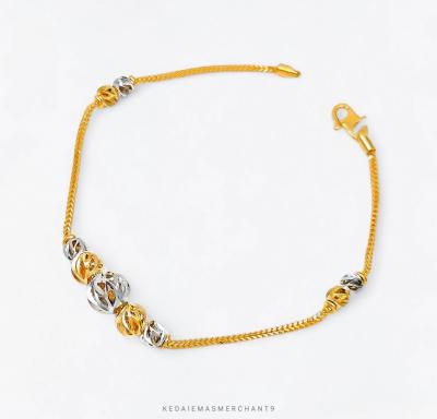 Merchant9 Rantai Tangan Choker Mesin Box Candy Kerawang Chrome L:0.6CM