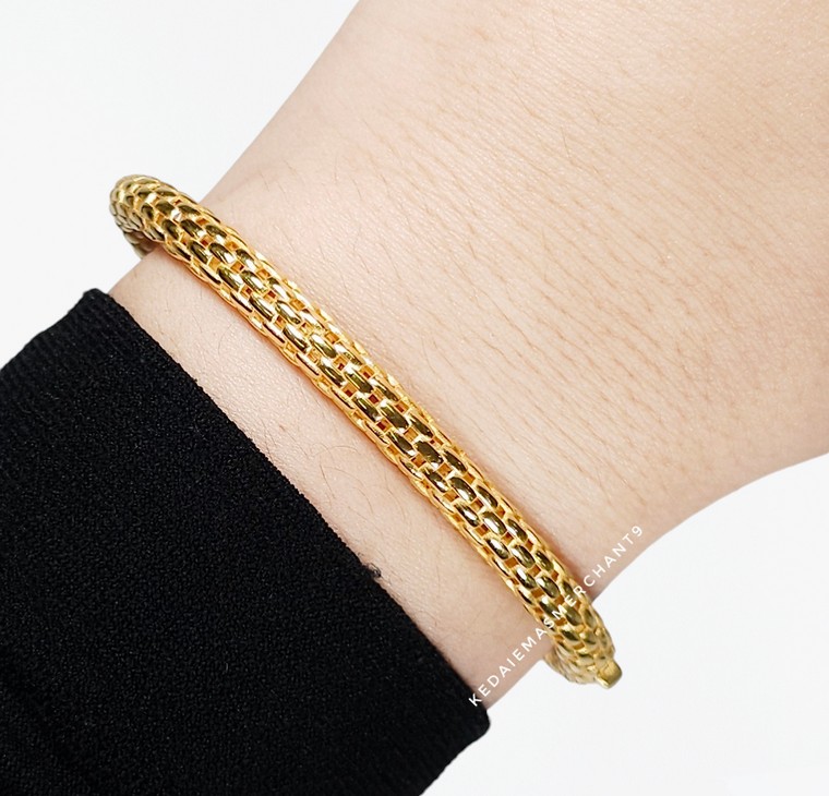 Merchant9 Gelang Oval Lenora Snake Skin Plain L:0.5CM