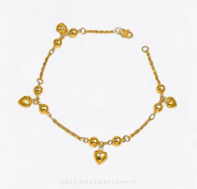 Merchant9 Rantai Tangan Sauh Pearl Gantung Love