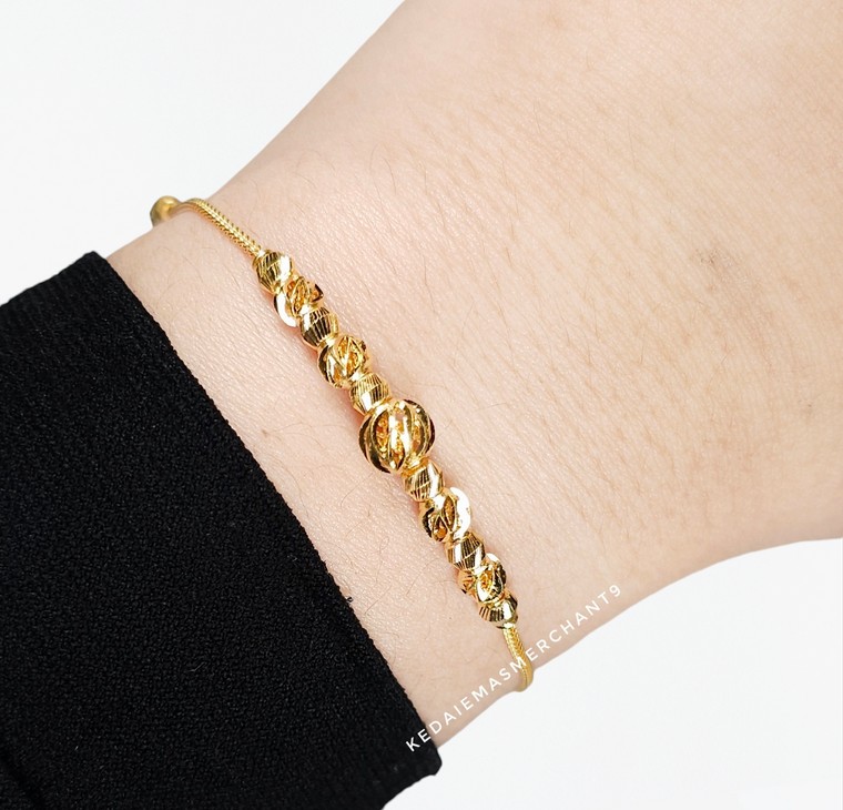 Merchant9 Rantai Tangan Choker Mesin Box Candy Kerawang L:0.55CM