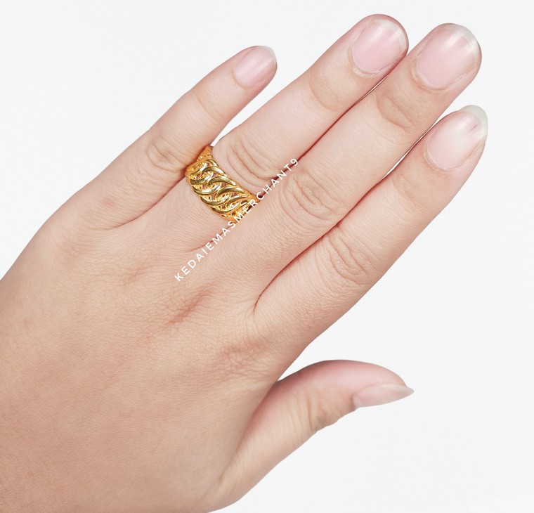 Merchant9 Cincin Emas Kait Polish ADRA L:0.9CM