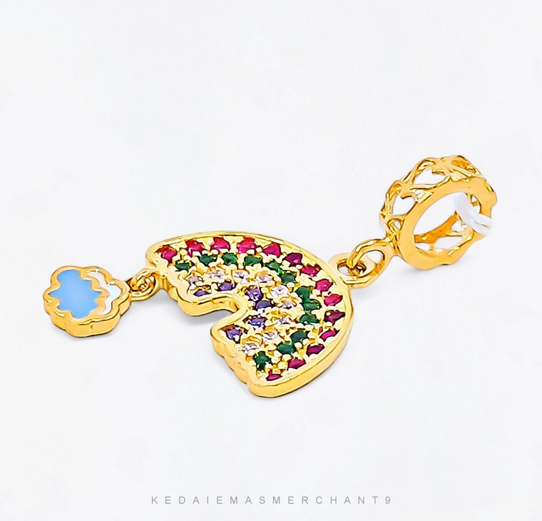 Merchant9 Charm Rainbow Colourful Cloud