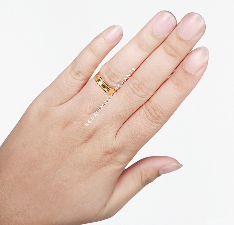 Merchant9 Cincin Emas Belah Rotan Line Matte