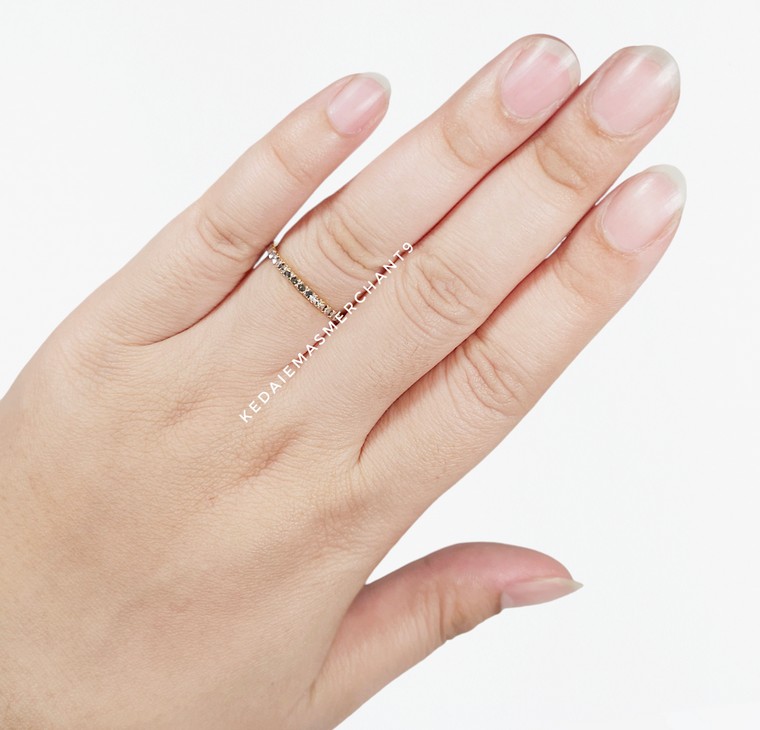 Merchant9 Cincin Emas Diamond Cut Chrome III