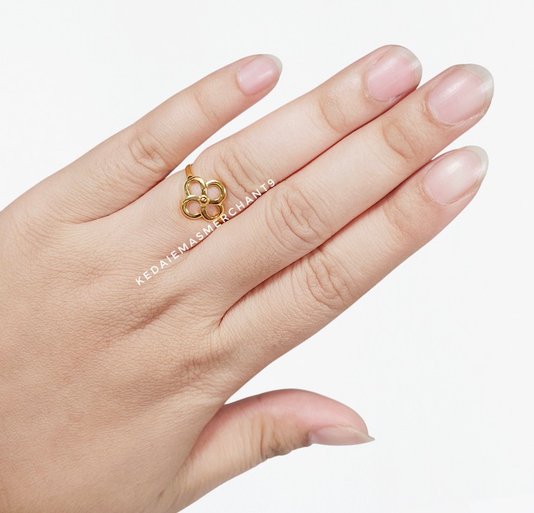 Merchant9 Cincin Emas Bunga Spinner L:1.2CM