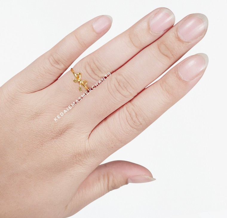 Merchant9 Cincin Emas Ribbon Minimalist