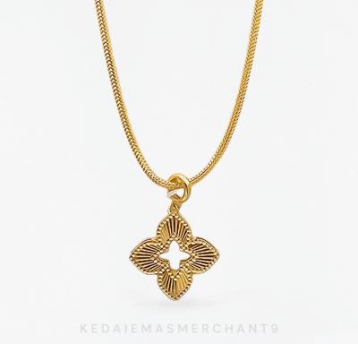 Merchant9 Loket Fleur Full Gold L:1.9CM