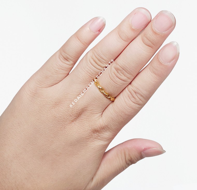 Merchant9 Cincin Emas Sauh Full L:0.25CM