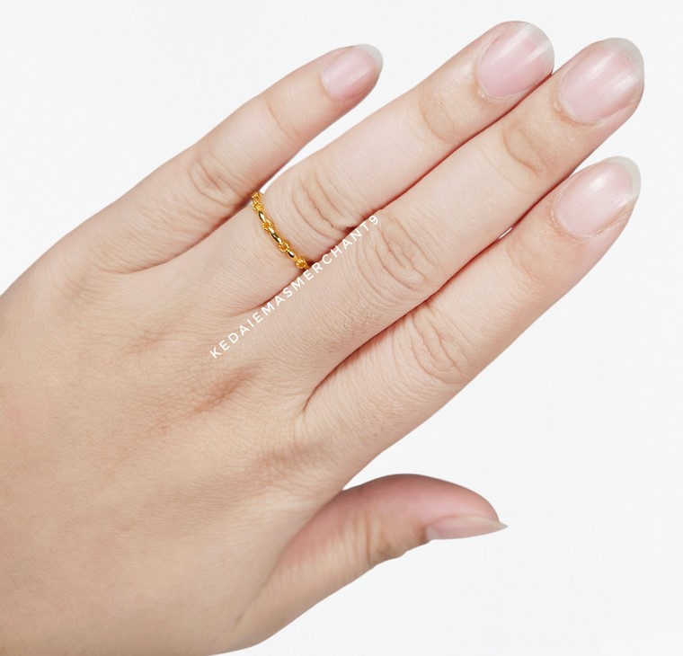 Merchant9 Cincin Emas Lenora Cek Mek Minimalist