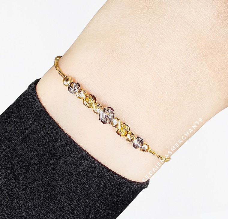 Merchant9 Rantai Tangan Choker Mesin Box Candy Kerawang 2C L:0.6CM