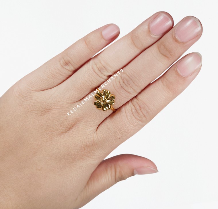 Merchant9 Cincin Emas Bunga Kemboja