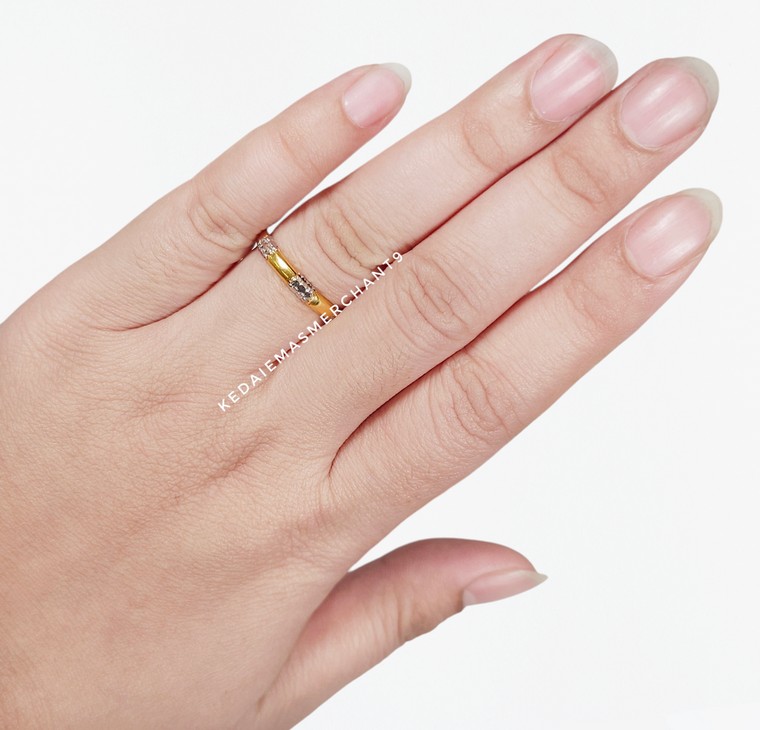 Merchant9 Cincin Emas Lintah Diamond Cut I