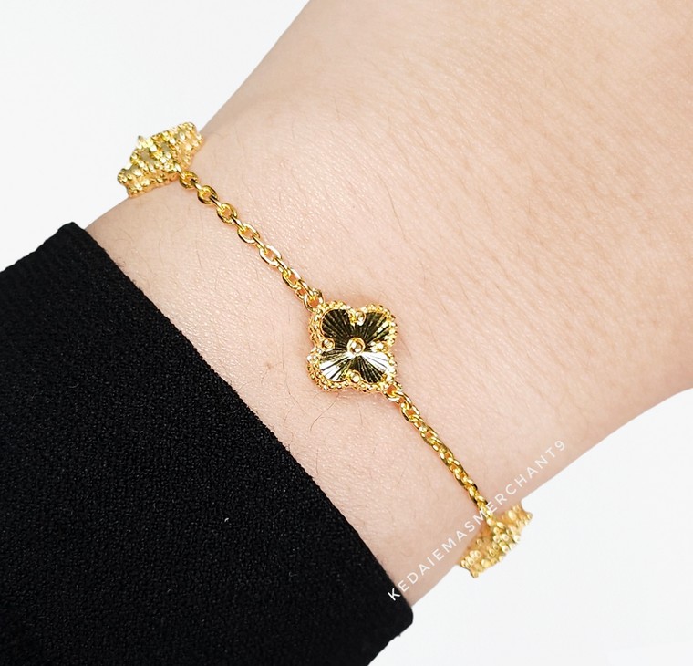 Merchant9 Rantai Tangan Sauh VC 5 Clover L:0.9CM
