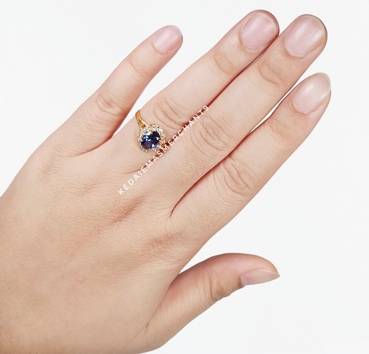Merchant9 Cincin Emas Permata 6127 Biru