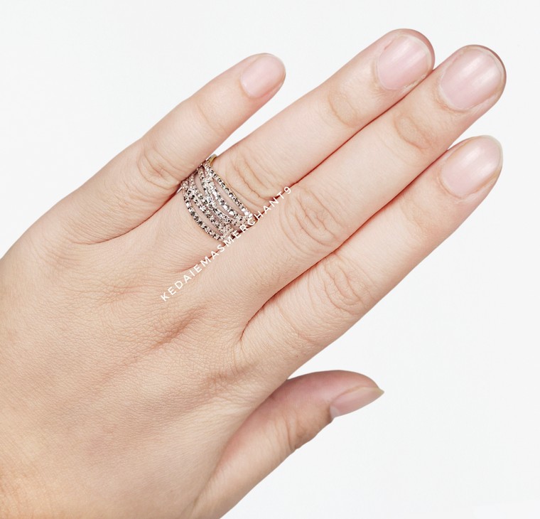 Merchant9 Cincin Emas Bella Silang Diamond Cut L:1.1CM