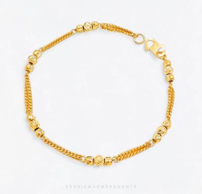 Merchant9 Rantai Tangan Mesin Double Candy Planet Half Moon Minimalist L:0.4CM