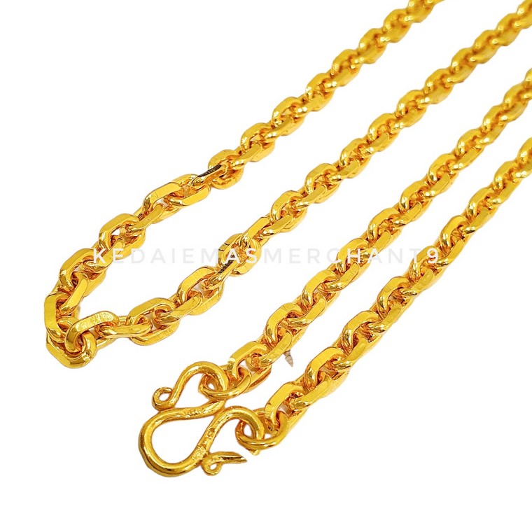 Merchant9 Rantai Leher Sauh Polish L:0.5CM