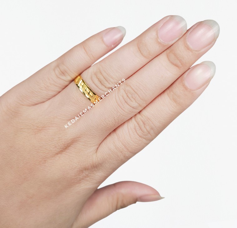 Merchant9 Cincin Emas Belah Rotan Scale L:0.45CM