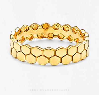 Merchant9 Cincin Emas Honeycomb 2 Layer L:0.4CM