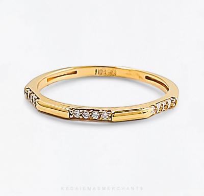 Merchant9 Cincin Emas Minimalist Lenora Hexagon Permata