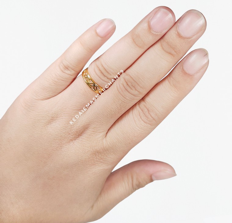 Merchant9 Cincin Emas Leaf