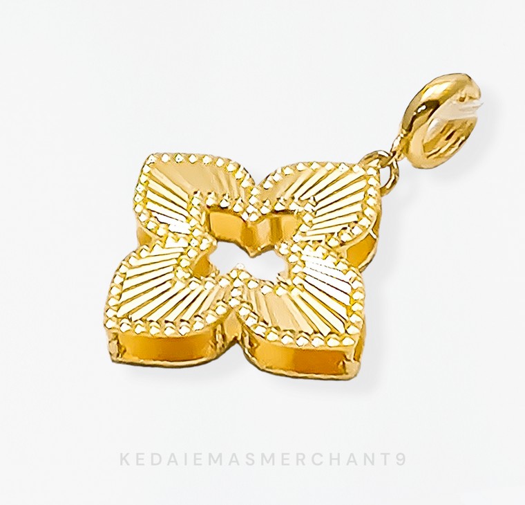 Merchant9 Loket Fleur Full Gold L:1.9CM