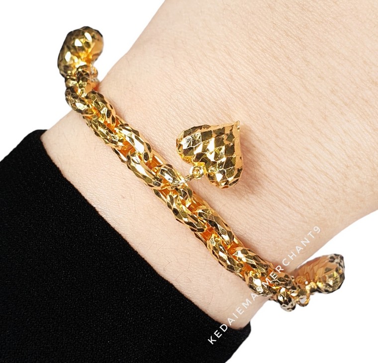 Merchant9 Rantai Tangan Sauh Dimensi Gantung Love L:0.6CM