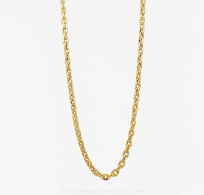 Merchant9 Rantai Leher Sauh Polish L:0.4CM